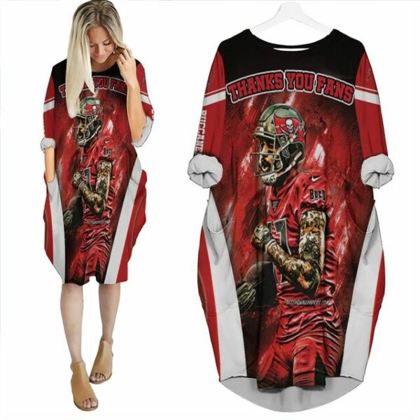 Tampa Bay Buccaneers 2021 Nfl Champs Thank You Fan Personalized Batwing Pocket Dress Model a7492
