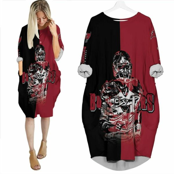 Tampa Bay Buccaneers Logo Jameis Winston Legend For Fans Personalized Batwing Pocket Dress Model a7764