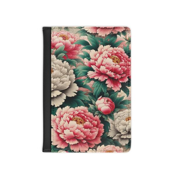 Passport Cover, Floral Travel Holder, Pink Peony Case, Japanese Art Style, Cute Passport Protector - Image 2